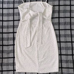 black & white polka dot dress